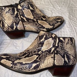 Snake skin booties